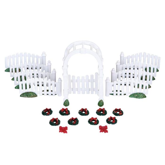 Plastic Arbor & Picket Fences With Decorations