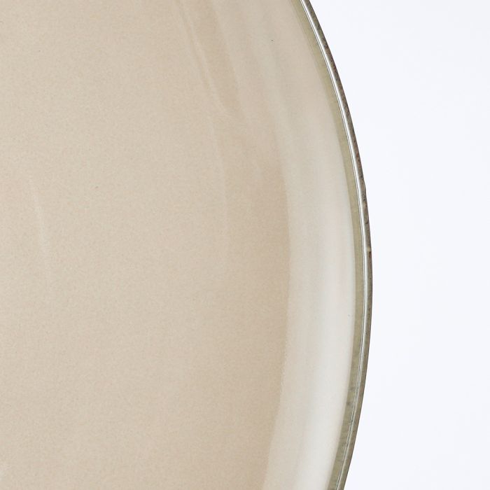 Tabo middagstallerken creme stentøj set ovenfra