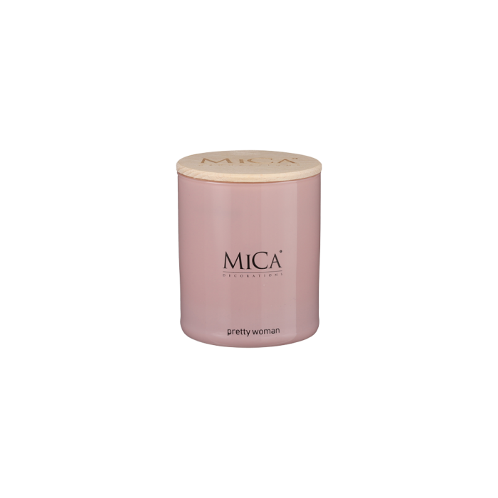 Mica duftlys pretty woman i lyserødt glas