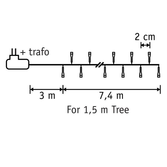 Lyskæde Snake light 370 LED varm hvid 7