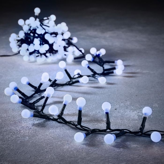 Lyskæde med 550 hvide bærlygter