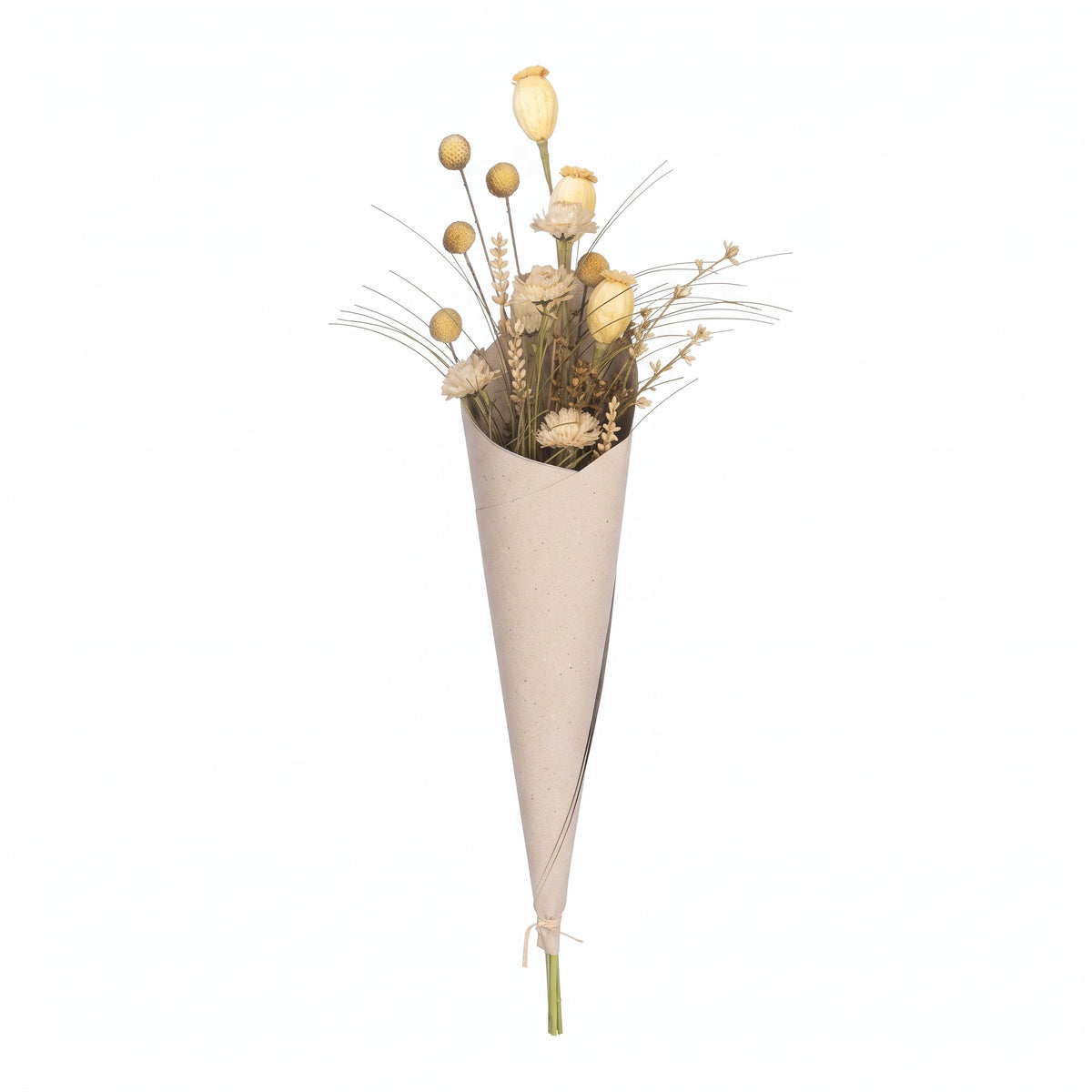 Torkad blombukett gul konstgjord 60 cm