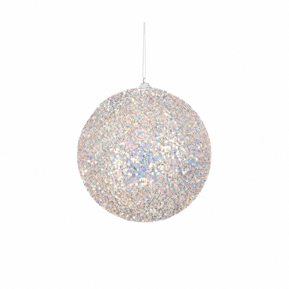 Julkulor i frigolit med glitter 15 cm i diameter