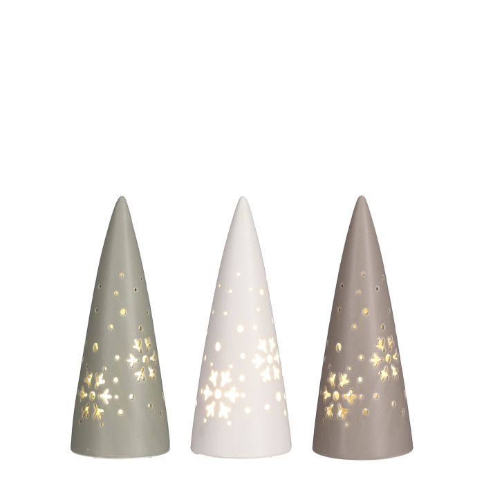 Top i porcelæn med lys stor