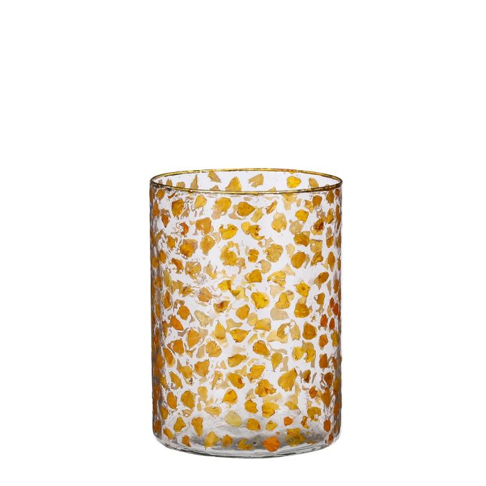 Bente Lanterne lysegul 17 cm høj