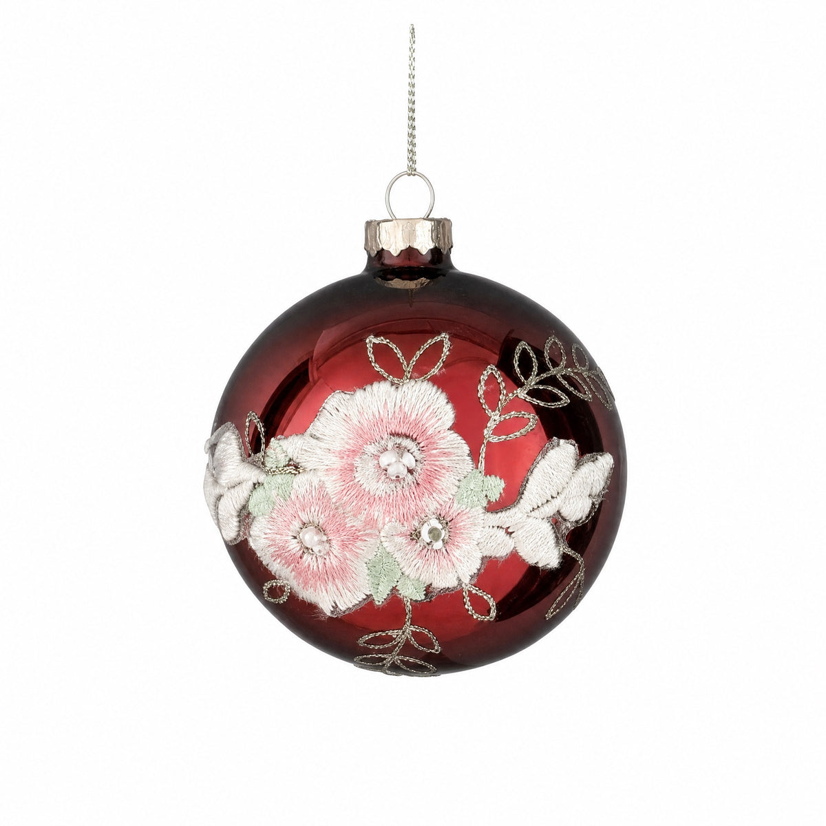 Julkulor med blommotiv