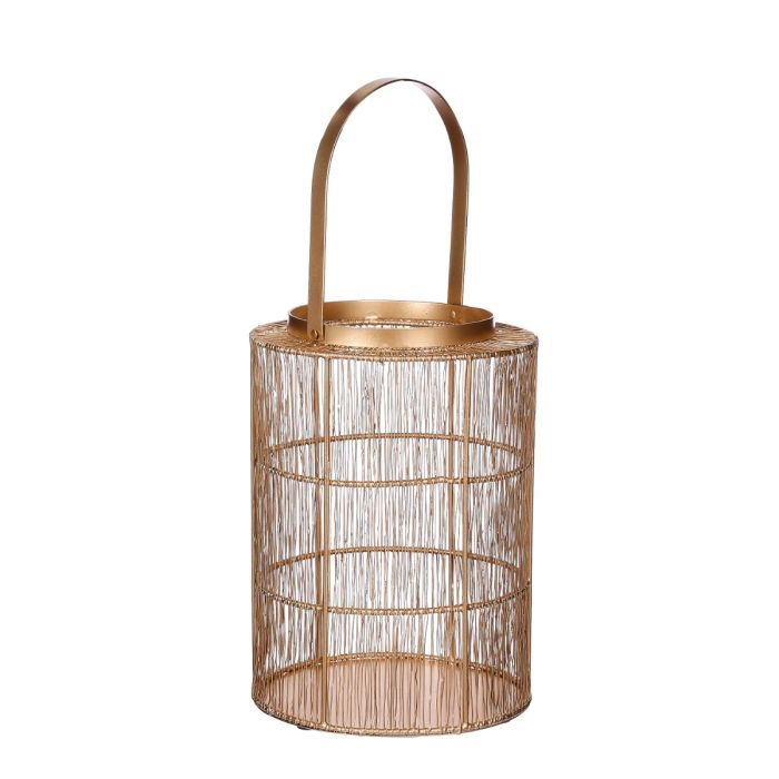 Yves lanterne guldfarvet 33 cm høj