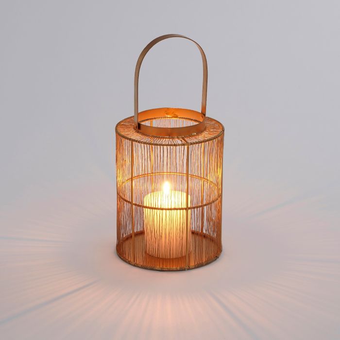 Yves lanterne guldfarvet 19 cm høj