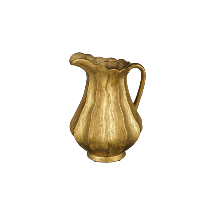 Guldfarvet kande 30 cm høj