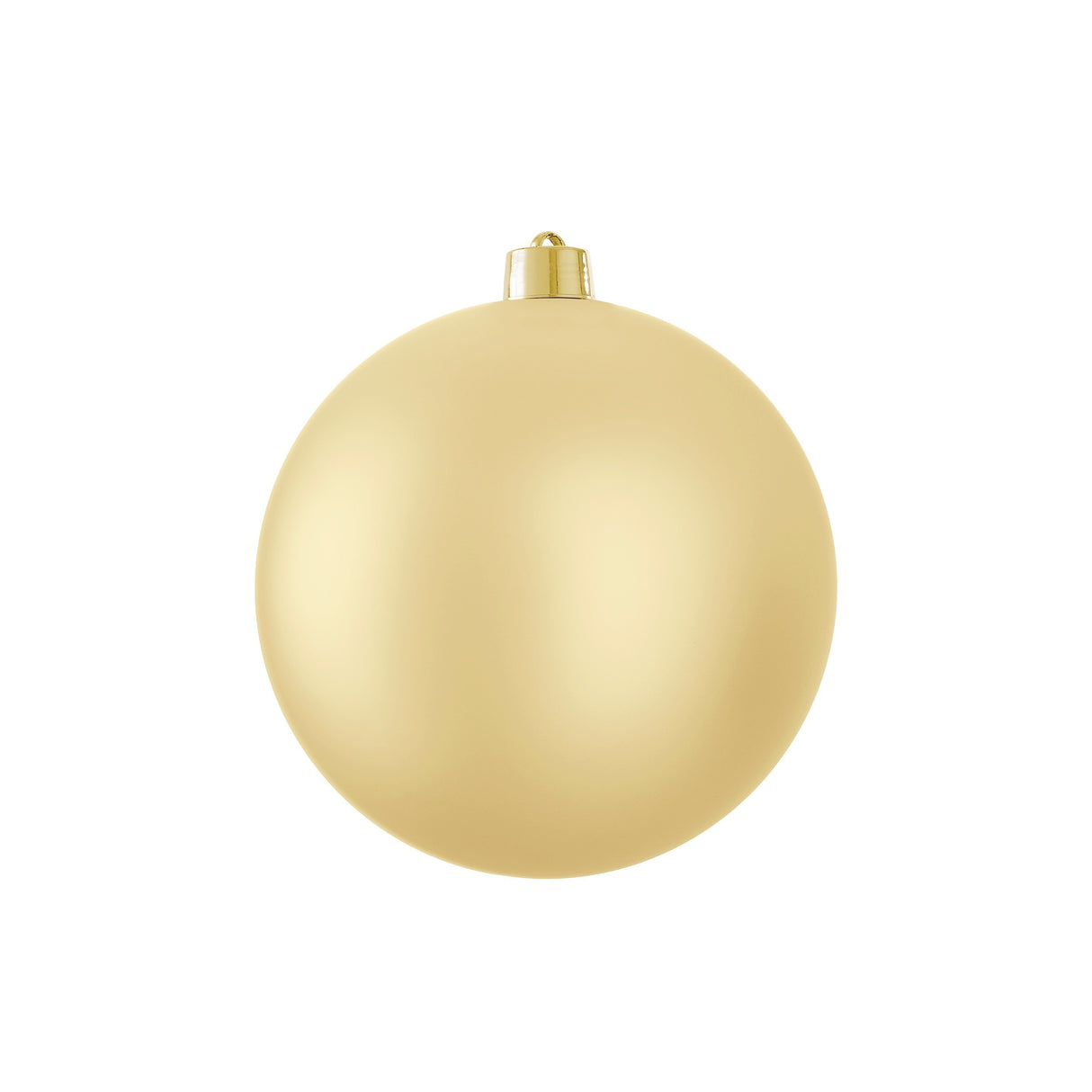 Stor julekugle i mat guld genanvendt plast 20 cm i dia