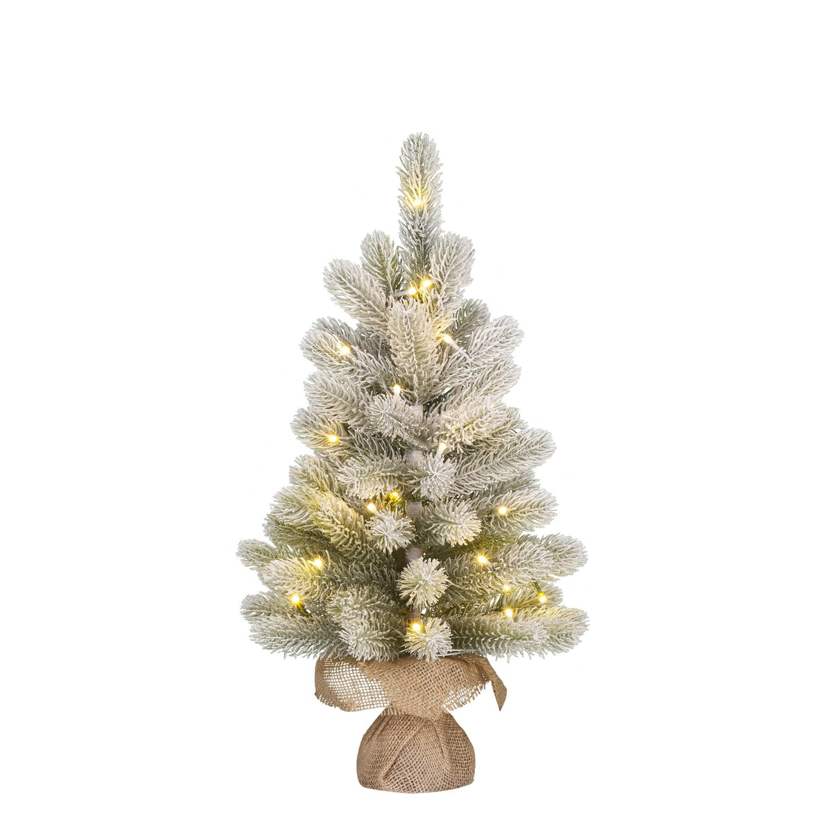 Nagoya-julgran med snö och ljus, 60 cm hög från Mica Decoration