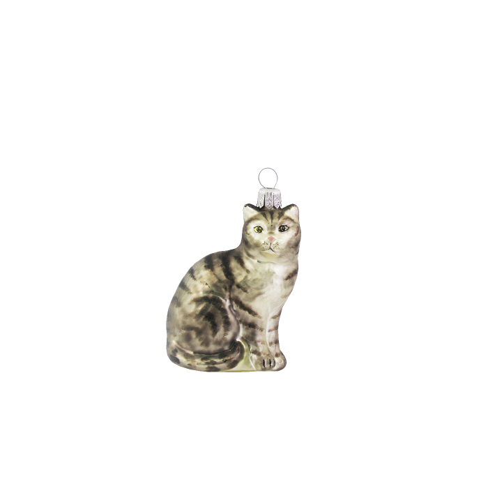 Julekugle Grå kat