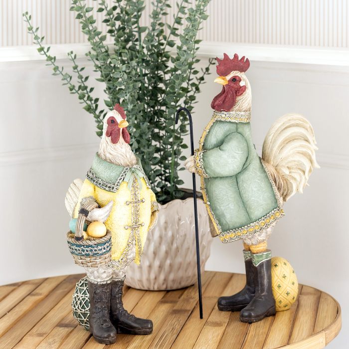 Hane med stok 39 cm høj