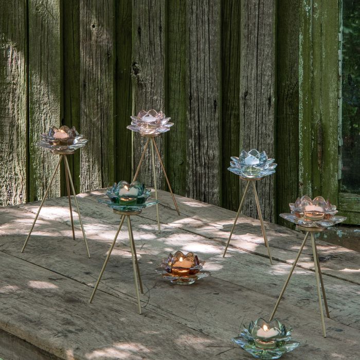 Speedtsberg Loe Lotus fyrfadsstage aqua