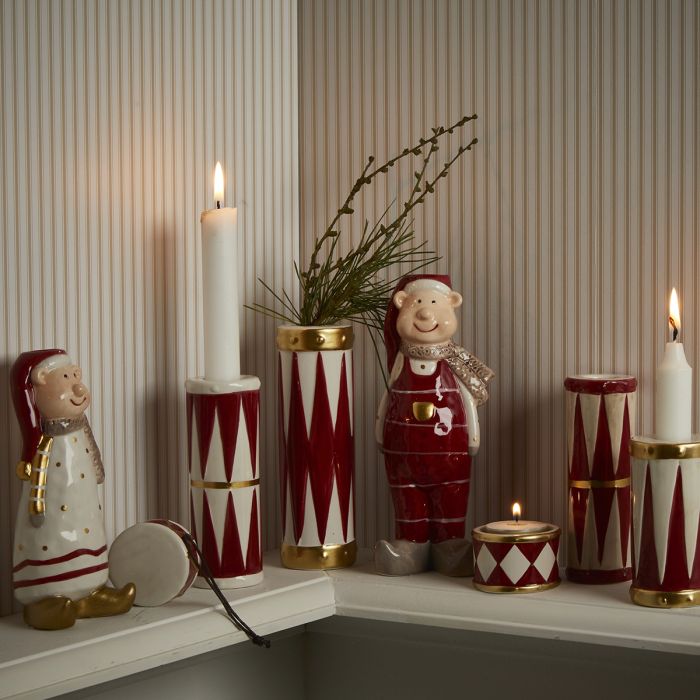 Tromme Lysestage & vase i én 16 cm høj