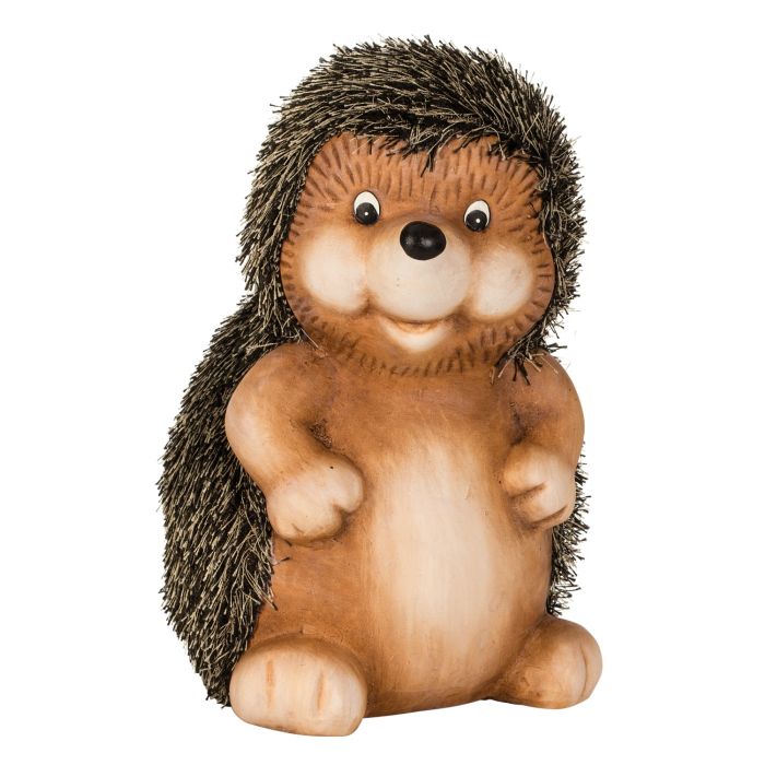 Stående pindsvin med blød pels 27 cm høj