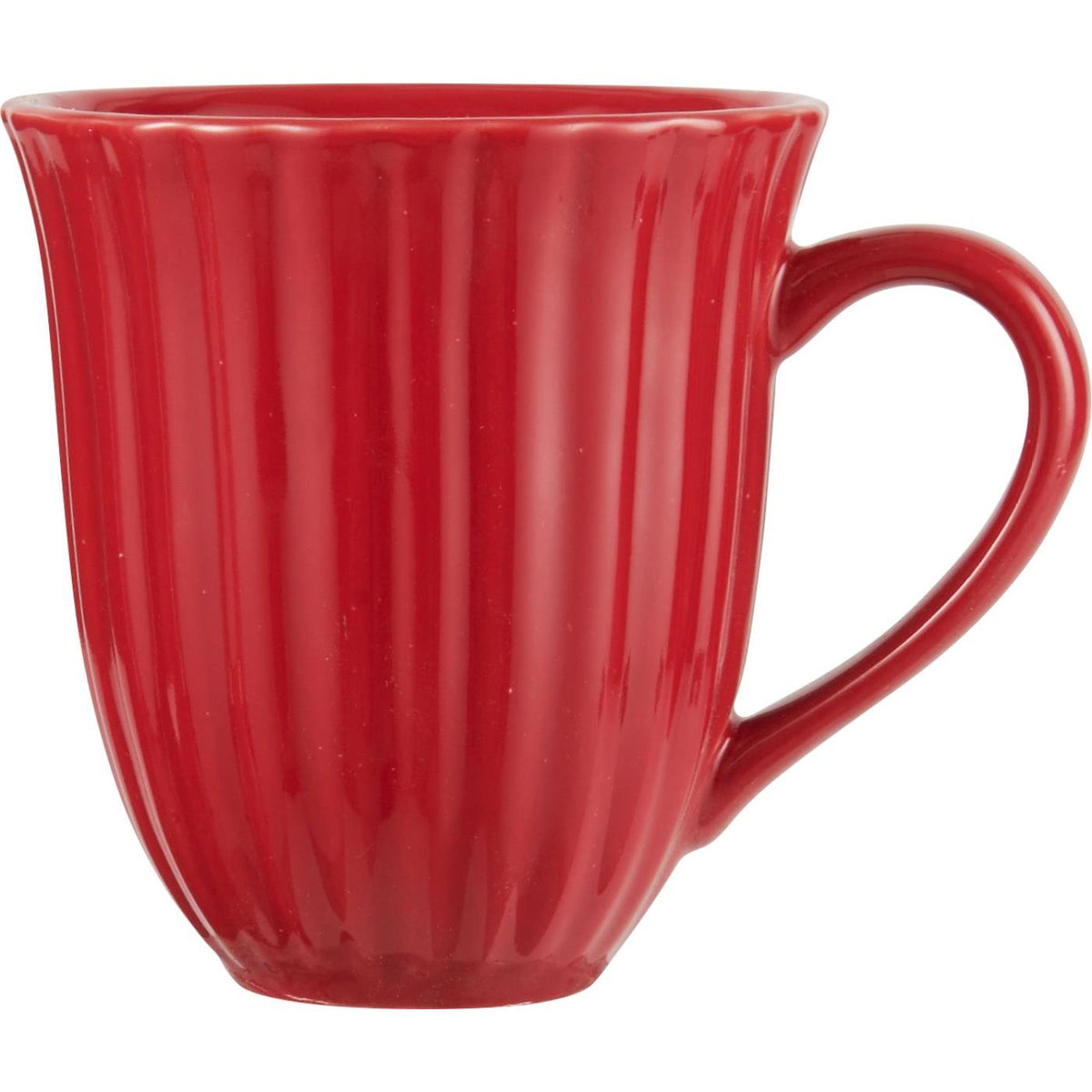 Mugg med räfflor Mynte Strawberry röd