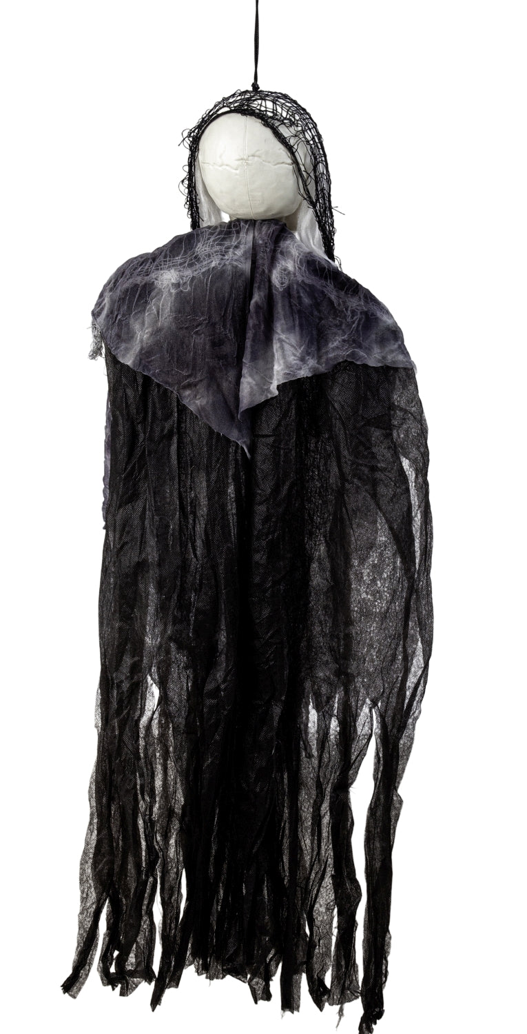 Hængende skelet 90 cm til Halloween dekoration set bagfra