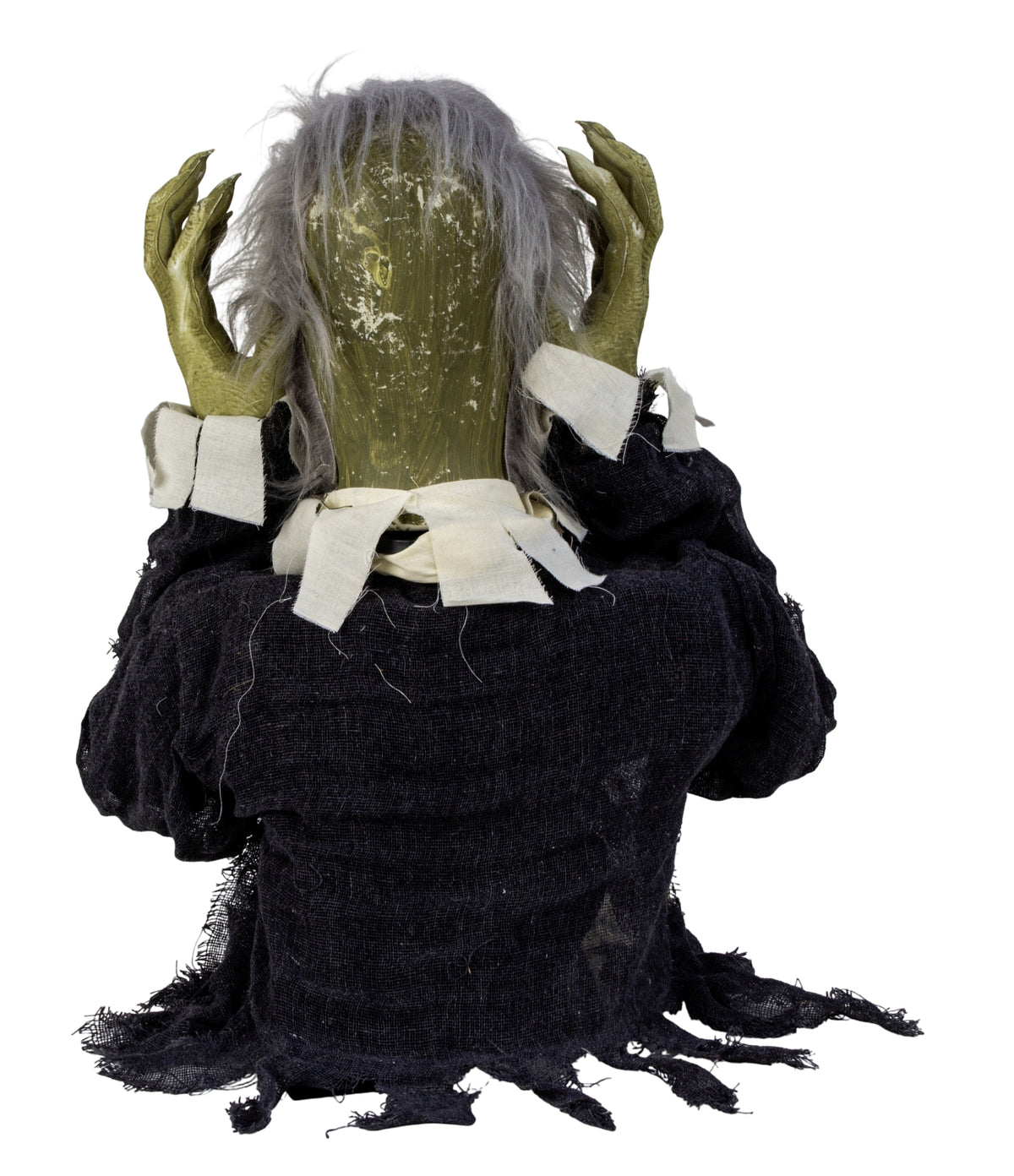 Zombiemonster med animering som Halloweendekoration, sedd bakifrån