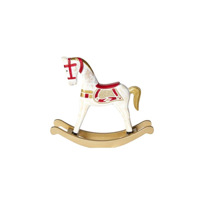 Gyngehest i træ 22 cm høj