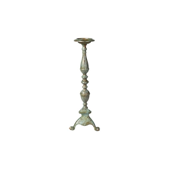 Lysestage 49 cm høj antikgrøn