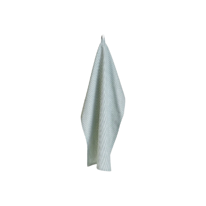 Viskestykke stribet lyseblåt/hvidt fra Speedtsberg