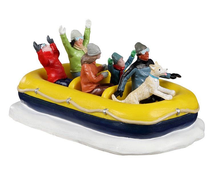 Snow Rafting til julelandskabet fra Lemax