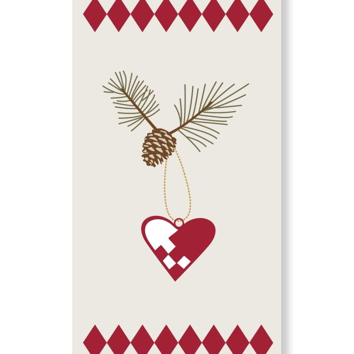 Servietter med flethjerte