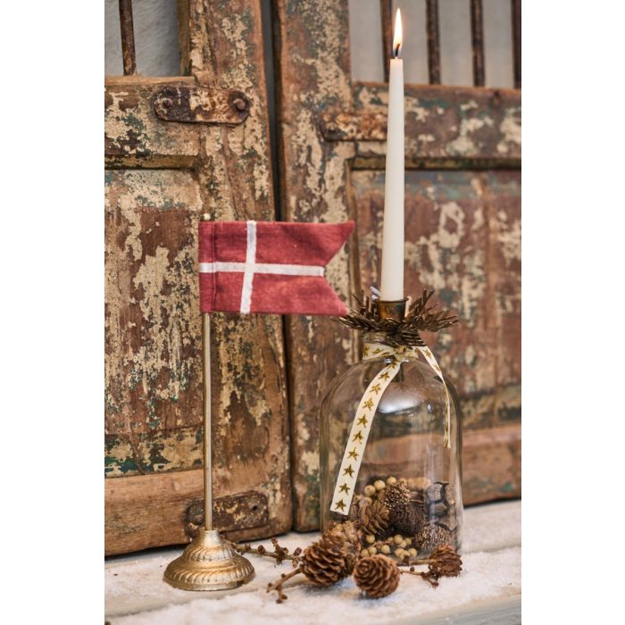 Dannebrogsflag med rillet fod