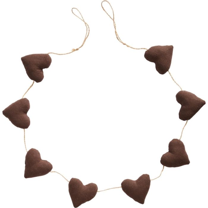 Guirlande med brune hjerter
