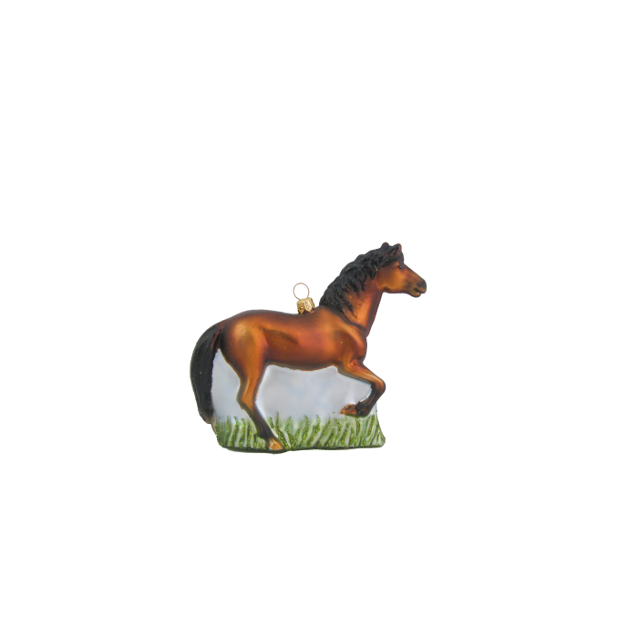 Julekugle Hest brun