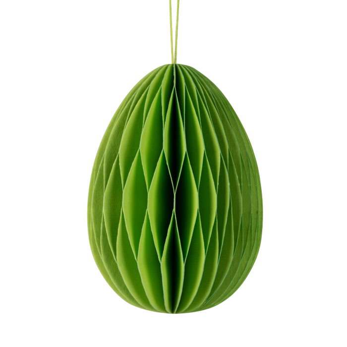 Påskeæg i papir grøn nuance 13 cm
