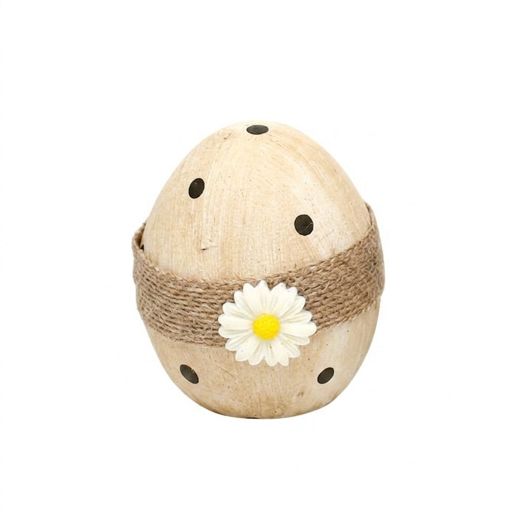 Påskägg med band och blomma