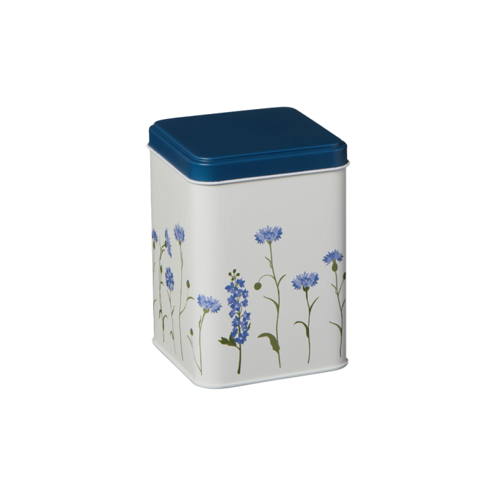 Ib Laursen kagedåse med blå kornblomster