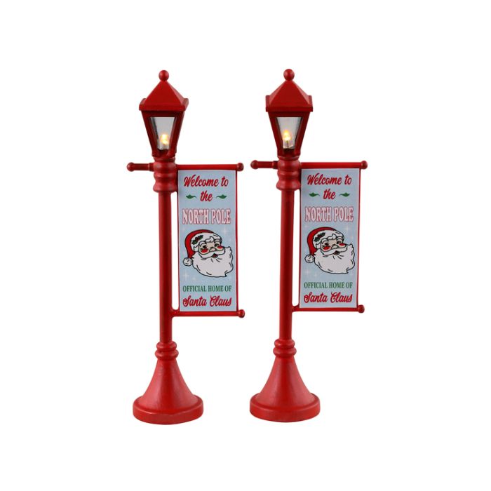 North Pole Lamppost Set Of 2