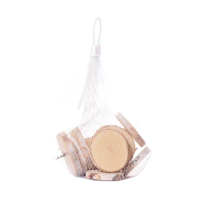 Runde træskiver med diameter på 7 cm