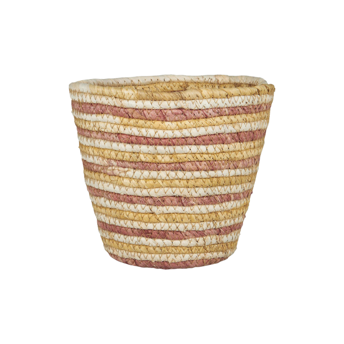 Ib Laursen stribet opbevaringskurv i majsblade