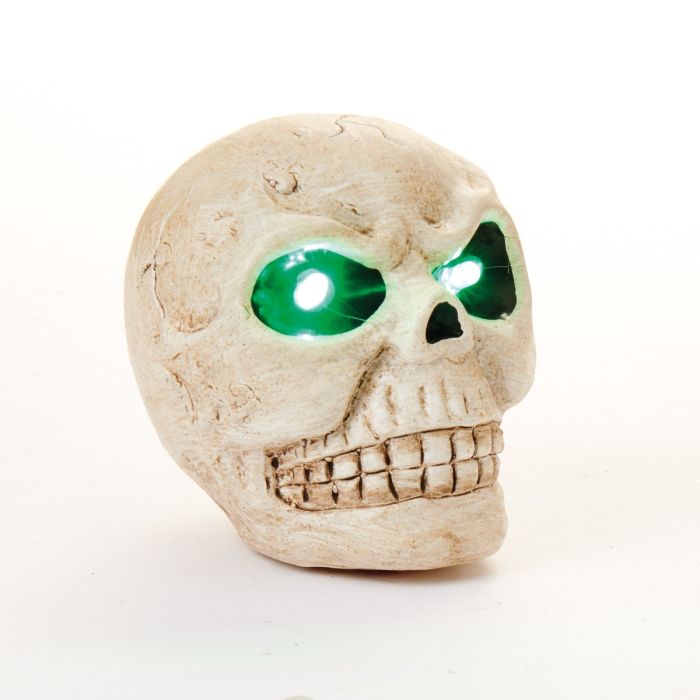 Kranium med lys i øjne