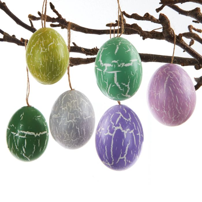 Påskeæg med dekoration 12 æg i en æske