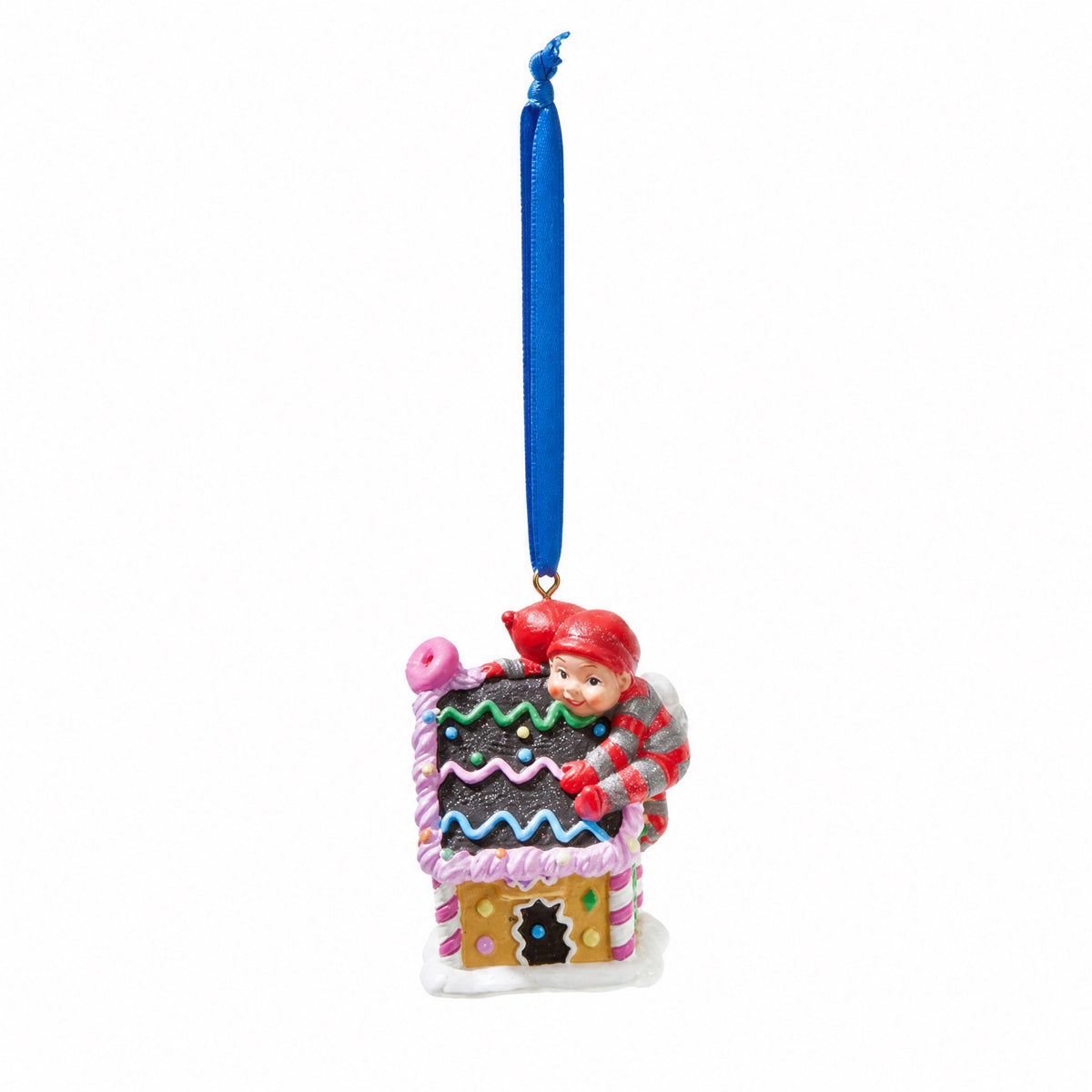 Bäbistomte i pepparkakshus