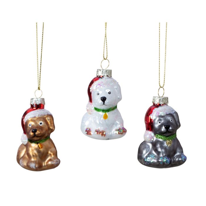 Julekugler Julehunde 3-pak