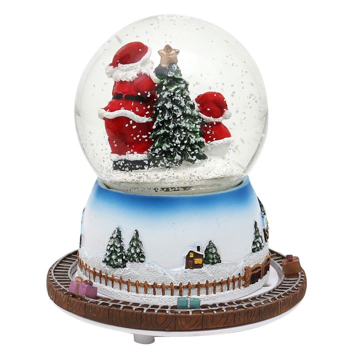 Snöglob med tåg