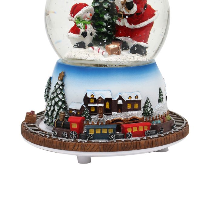 Snöglob med tåg