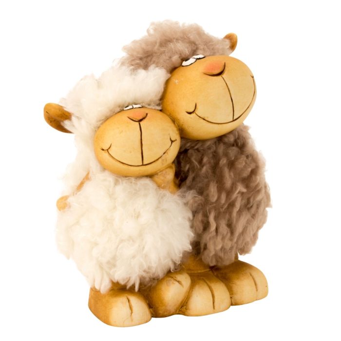 Kærlige får med pels 16 cm høje