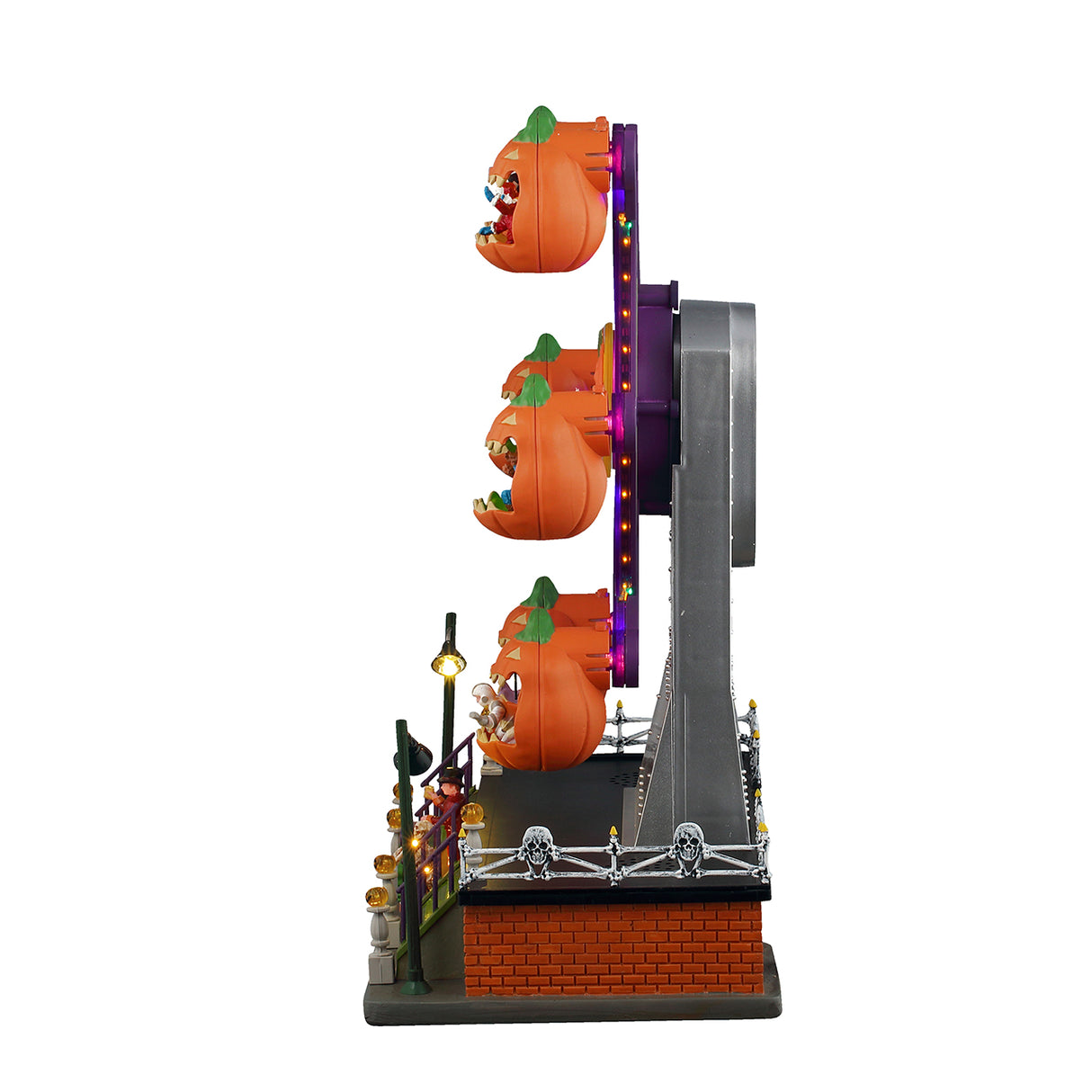 Jumping Jacks Ferris Wheel Halloween pynt fra Lemax set fra siden af