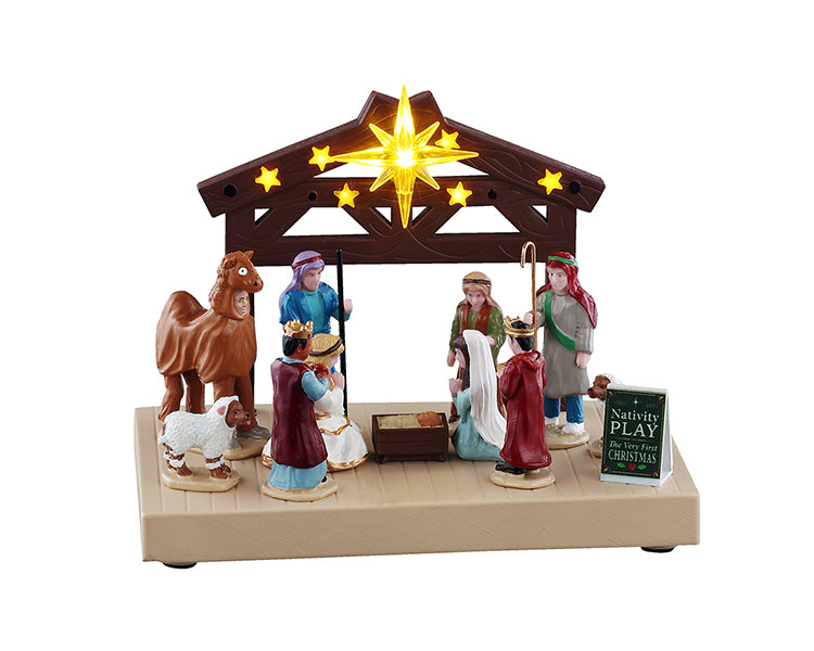 Nativity Play fra Lemax til julebyen