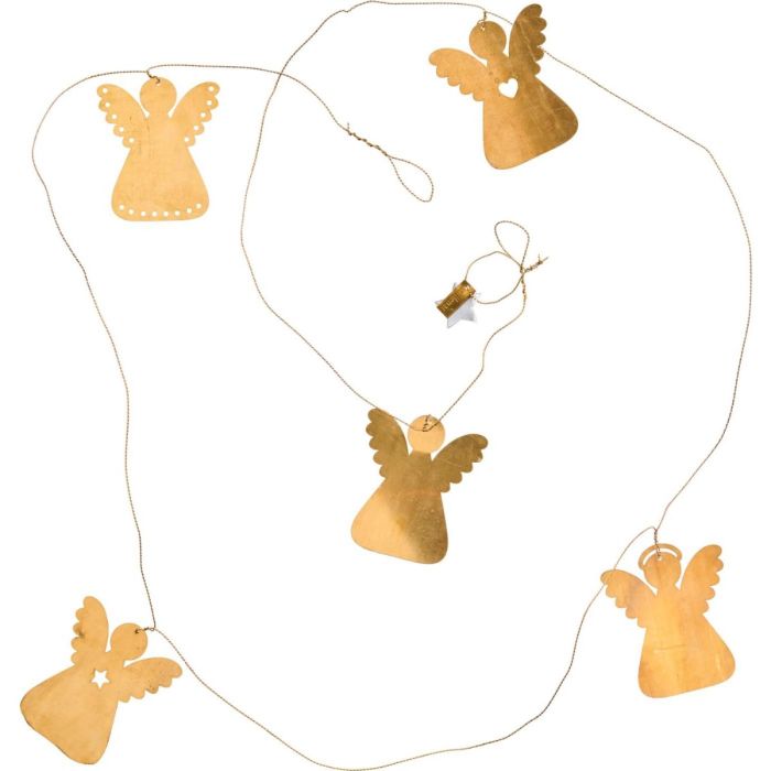 Guirlande med engle i messing