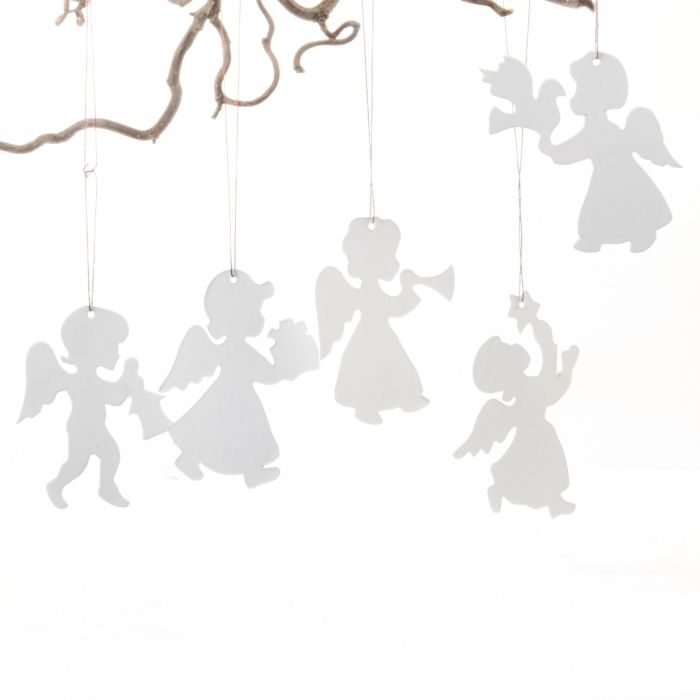 Engle i karton 15 cm høje 5-pak