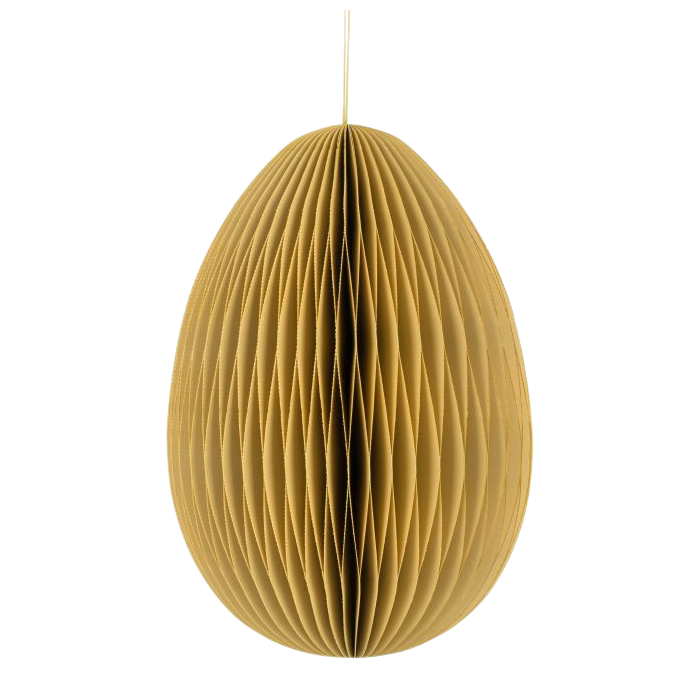 Påskeæg i papir gult 7,5 cm