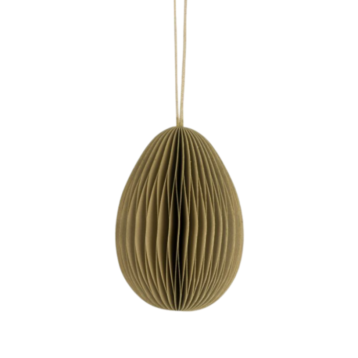 Påskeæg i papir olivengrønt 7 cm